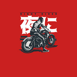 Свитшот хлопковый мужской Японский мотоциклист Old Akira Japanese Biker, цвет: красный — фото 2