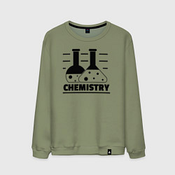 Свитшот хлопковый мужской CHEMISTRY химия, цвет: авокадо
