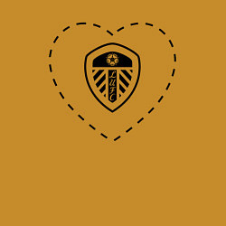 Свитшот хлопковый мужской Лого Leeds United в сердечке, цвет: горчичный — фото 2