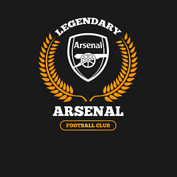 Свитшот хлопковый мужской Лого Arsenal и надпись Legendary Football Club, цвет: черный — фото 2