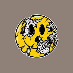 Свитшот хлопковый мужской Smile Skull, цвет: утренний латте — фото 2