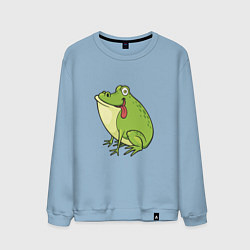 Свитшот хлопковый мужской Милый Лягушонок, цвет: мягкое небо