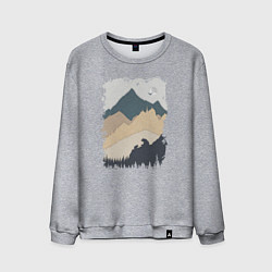 Мужской свитшот Две медведя на скале