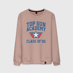 Свитшот хлопковый мужской TOP GUN Academy Class of 85, цвет: пыльно-розовый