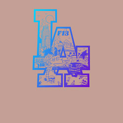 Свитшот хлопковый мужской Los angeles lakers баскетбол, цвет: пыльно-розовый — фото 2