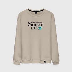 Свитшот хлопковый мужской The Rising of the Shield Hero logo black color, цвет: миндальный