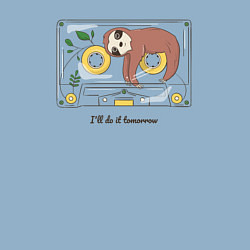 Свитшот хлопковый мужской Ill do it tomorrow, цвет: мягкое небо — фото 2