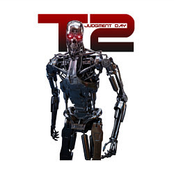 Свитшот хлопковый мужской Terminator 2 - T800, цвет: белый — фото 2