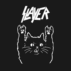 Свитшот хлопковый мужской Slayer Рок кот, цвет: черный — фото 2