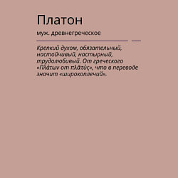 Свитшот хлопковый мужской Платон, значение имени, цвет: пыльно-розовый — фото 2