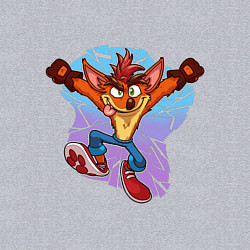 Свитшот хлопковый мужской Crash Bandicoot - Its About Time, цвет: меланж — фото 2