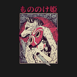 Свитшот хлопковый мужской ПРИНЦЕССА МОНОНОКЕPRINCESS MONONOKE, цвет: черный — фото 2