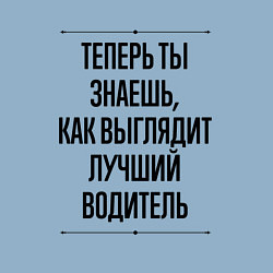 Свитшот хлопковый мужской Теперь ты знаешь как выглядит лучший Водитель, цвет: мягкое небо — фото 2