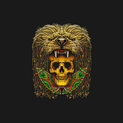 Свитшот хлопковый мужской SKULL IN A LIONS SKIN, цвет: черный — фото 2