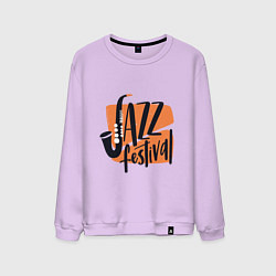 Свитшот хлопковый мужской Джазовый Фестиваль, цвет: лаванда