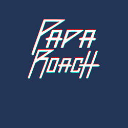 Свитшот хлопковый мужской Papa roach Glitch big logo, цвет: тёмно-синий — фото 2