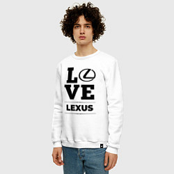 Свитшот хлопковый мужской Lexus Love Classic, цвет: белый — фото 2