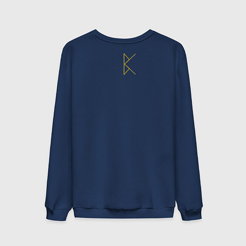 Мужской свитшот Руническая вязь - Оккультизм / Тёмно-синий – фото 2