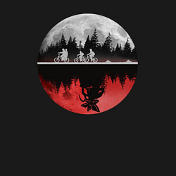 Свитшот хлопковый мужской Stranger Things Moon, цвет: черный — фото 2