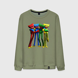 Свитшот хлопковый мужской GAME POPPY PLAYTIME Mini Huggies, цвет: авокадо