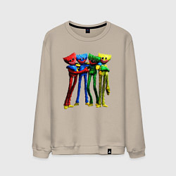 Свитшот хлопковый мужской GAME POPPY PLAYTIME Mini Huggies, цвет: миндальный