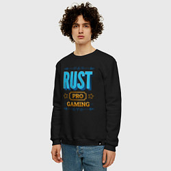 Свитшот хлопковый мужской Игра Rust PRO Gaming, цвет: черный — фото 2