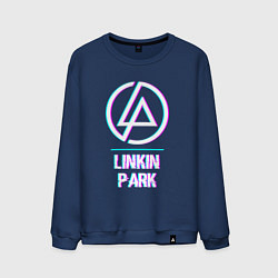 Свитшот хлопковый мужской Linkin Park Glitch Rock, цвет: тёмно-синий