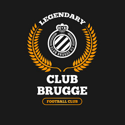 Свитшот хлопковый мужской Лого Club Brugge и надпись Legendary Football Club, цвет: черный — фото 2