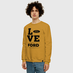 Свитшот хлопковый мужской Ford Love Classic, цвет: горчичный — фото 2