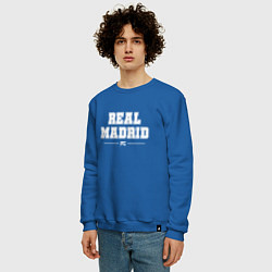 Свитшот хлопковый мужской Real Madrid Football Club Классика, цвет: синий — фото 2