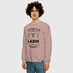 Свитшот хлопковый мужской Lazio: Football Club Number 1 Legendary, цвет: пыльно-розовый — фото 2