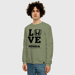 Свитшот хлопковый мужской Honda Love Classic, цвет: авокадо — фото 2
