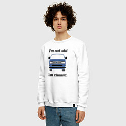 Свитшот хлопковый мужской Volkswagen Im not old Im classic, цвет: белый — фото 2