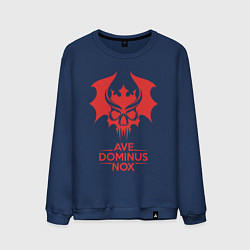 Свитшот хлопковый мужской Ave Dominus Nox клич повелителей ночи, цвет: тёмно-синий