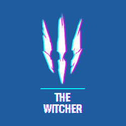 Свитшот хлопковый мужской The Witcher в стиле Glitch Баги Графики, цвет: синий — фото 2