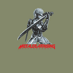 Свитшот хлопковый мужской Райден из Metal Gear Rising с мечом, цвет: авокадо — фото 2