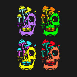 Свитшот хлопковый мужской Skulls Pop art, цвет: черный — фото 2