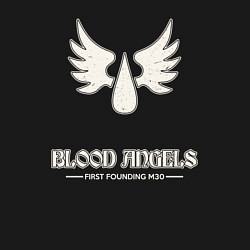 Свитшот хлопковый мужской Кровавые ангелы лого винтаж, цвет: черный — фото 2