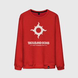 Свитшот хлопковый мужской Тысяча сынов лого винтаж, цвет: красный