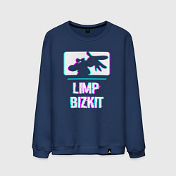 Свитшот хлопковый мужской Limp Bizkit Glitch Rock, цвет: тёмно-синий