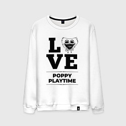 Свитшот хлопковый мужской Poppy Playtime Love Classic, цвет: белый