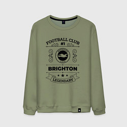 Свитшот хлопковый мужской Brighton: Football Club Number 1 Legendary, цвет: авокадо