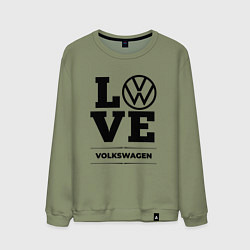 Свитшот хлопковый мужской Volkswagen Love Classic, цвет: авокадо