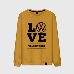 Свитшот хлопковый мужской Volkswagen Love Classic, цвет: горчичный
