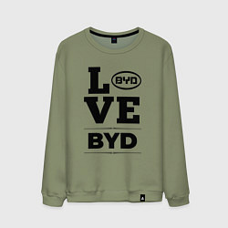 Свитшот хлопковый мужской BYD Love Classic, цвет: авокадо
