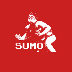 Свитшот хлопковый мужской Sumo pixel art, цвет: красный — фото 2