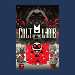 Свитшот хлопковый мужской Cult of the Lamb game, цвет: тёмно-синий — фото 2