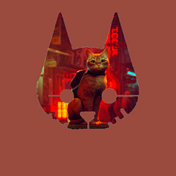 Свитшот хлопковый мужской Кот из игры Stray, цвет: кирпичный — фото 2