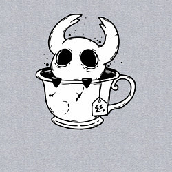 Свитшот хлопковый мужской Hollow Knight рыцарь в чашке, цвет: меланж — фото 2