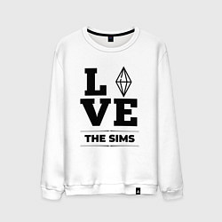 Свитшот хлопковый мужской The Sims love classic, цвет: белый